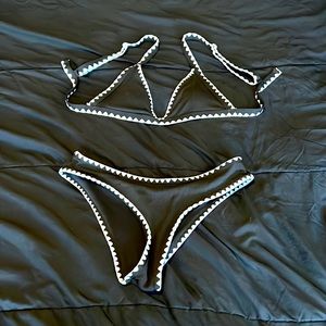 Black and white bikini